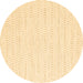 Round Solid Brown Modern Rug, con2187brn