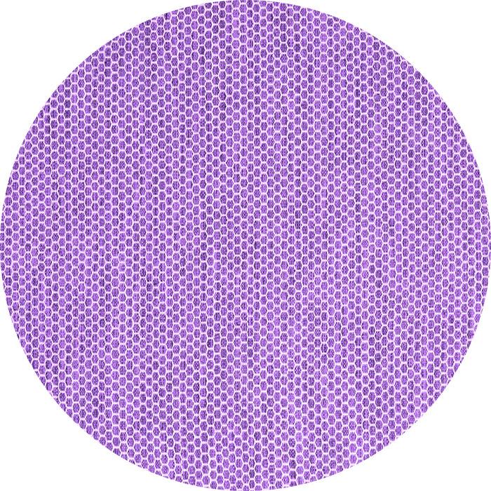 Round Abstract Purple Contemporary Rug, con2188pur