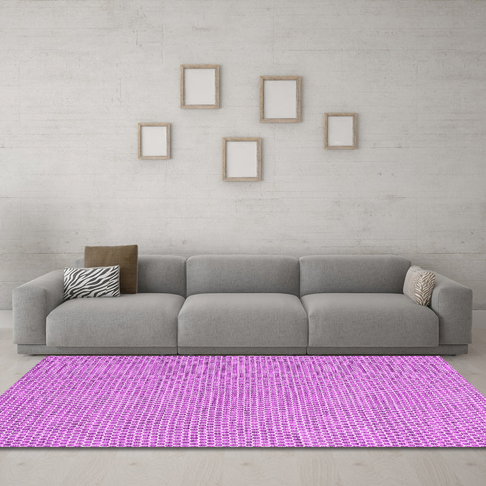 Machine Washable Abstract Pink Contemporary Rug in a Living Room, wshcon2188pnk
