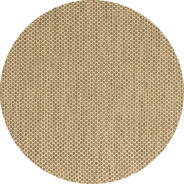 Round Abstract Brown Contemporary Rug, con2188brn