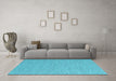 Machine Washable Abstract Light Blue Contemporary Rug in a Living Room, wshcon2188lblu