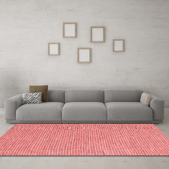 Contemporary Red Washable Rugs