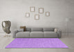 Machine Washable Abstract Purple Contemporary Area Rugs in a Living Room, wshcon2188pur