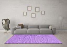 Machine Washable Abstract Purple Contemporary Area Rugs in a Living Room, wshcon2188pur