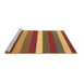 Sideview of Machine Washable Oriental Brown Traditional Rug, wshcon2189brn