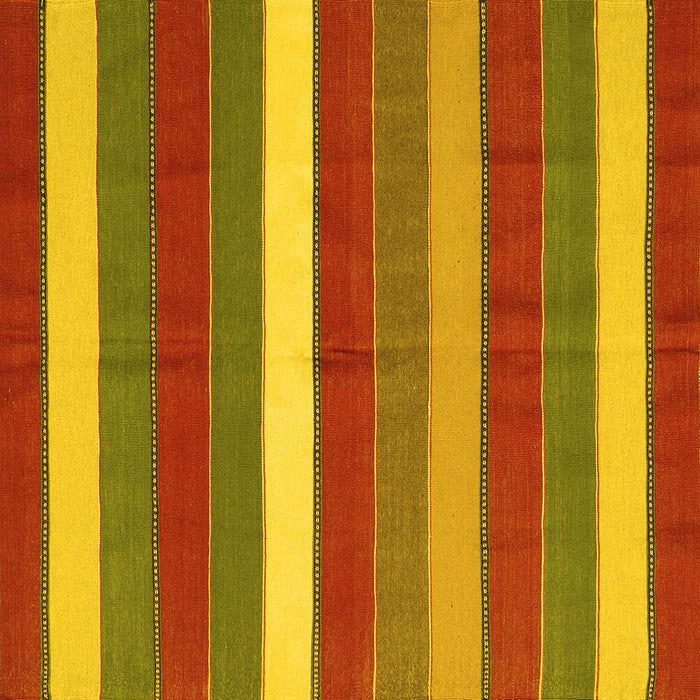 Square Machine Washable Oriental Yellow Traditional Rug, wshcon2189yw