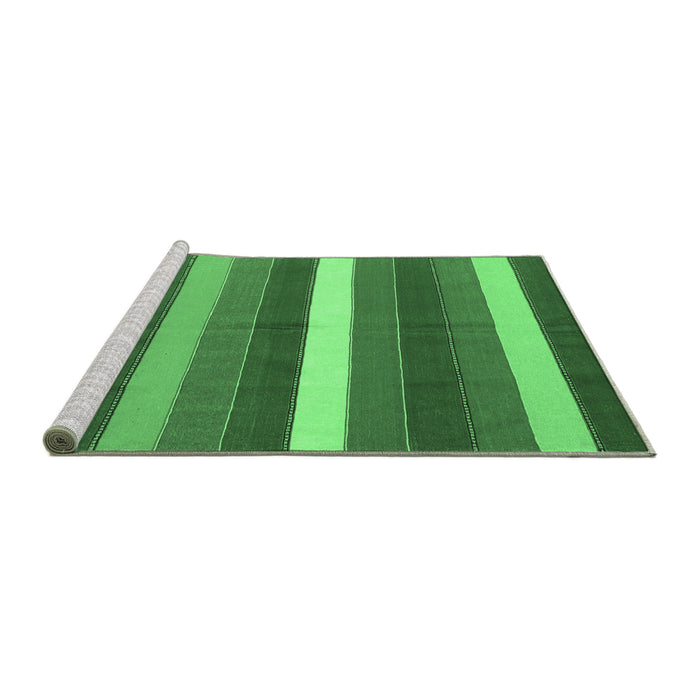 Sideview of Machine Washable Oriental Emerald Green Traditional Area Rugs, wshcon2189emgrn