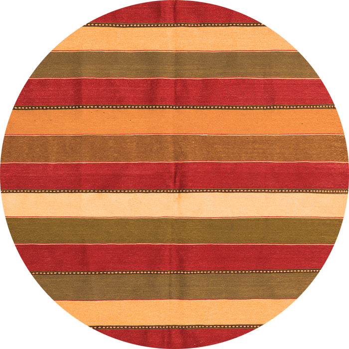 Square Oriental Orange Traditional Rug, con2189org