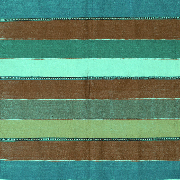 Machine Washable Oriental Turquoise Traditional Area Rugs, wshcon2189turq