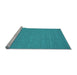 Sideview of Machine Washable Abstract Light Blue Contemporary Rug, wshcon218lblu