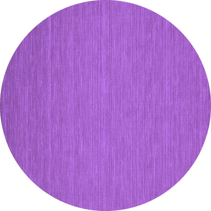 Round Machine Washable Abstract Purple Contemporary Area Rugs, wshcon218pur