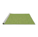 Serging Thickness of Machine Washable Contemporary Pistachio Green Rug, wshcon219