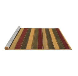Sideview of Machine Washable Southwestern Brown Country Rug, wshcon2190brn
