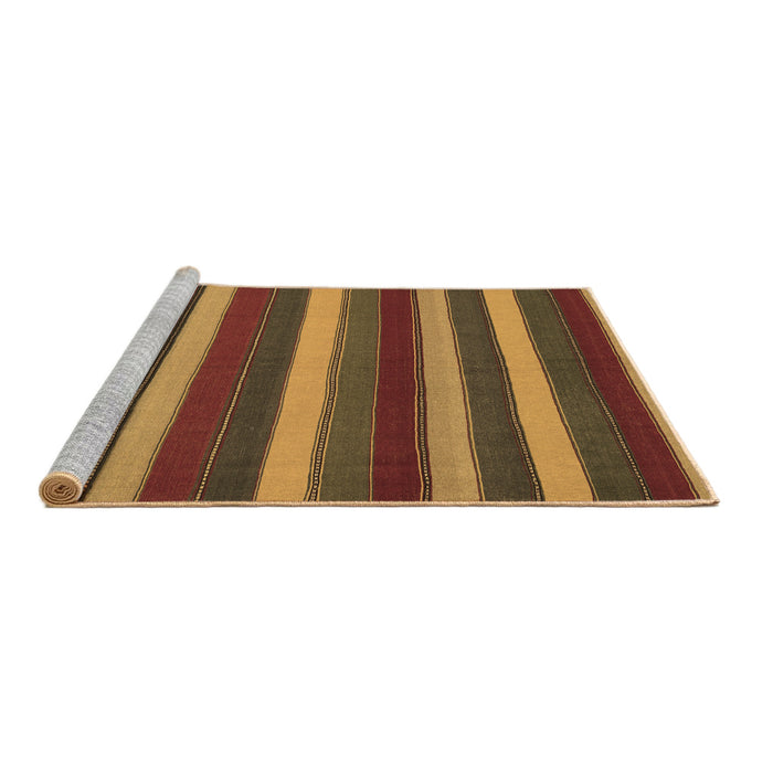 Sideview of Machine Washable Southwestern Brown Country Rug, wshcon2190brn