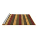 Sideview of Machine Washable Southwestern Brown Country Rug, wshcon2190brn