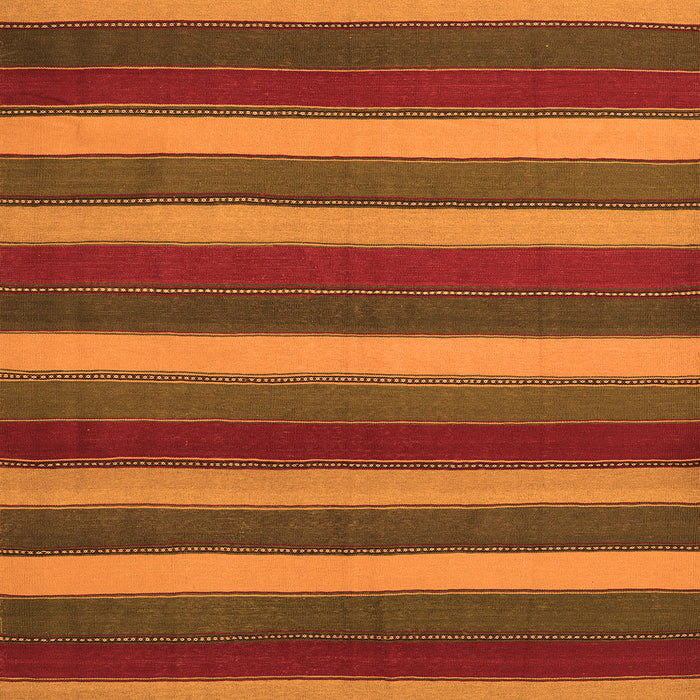 Round Machine Washable Southwestern Orange Country Area Rugs, wshcon2190org