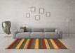 Machine Washable Southwestern Brown Country Rug in a Living Room,, wshcon2190brn