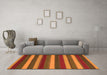 Machine Washable Southwestern Orange Country Area Rugs in a Living Room, wshcon2190org