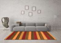 Machine Washable Southwestern Orange Country Rug, wshcon2190org