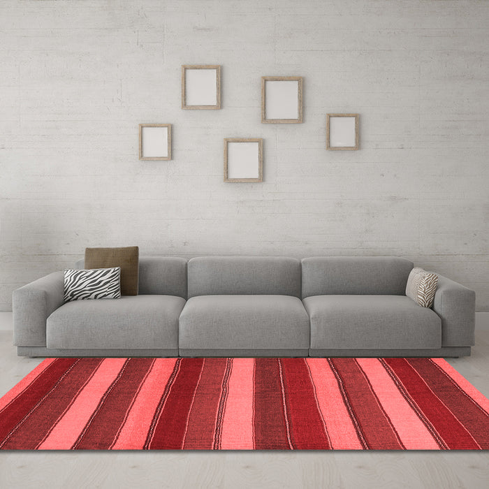 Country Red Washable Rugs