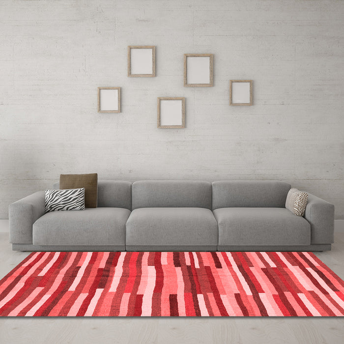 Country Red Washable Rugs