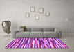 Machine Washable Southwestern Purple Country Area Rugs in a Living Room, wshcon2191pur