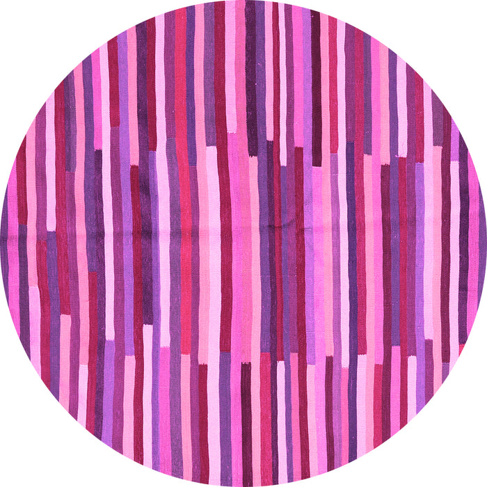 Round Southwestern Pink Country Rug, con2191pnk