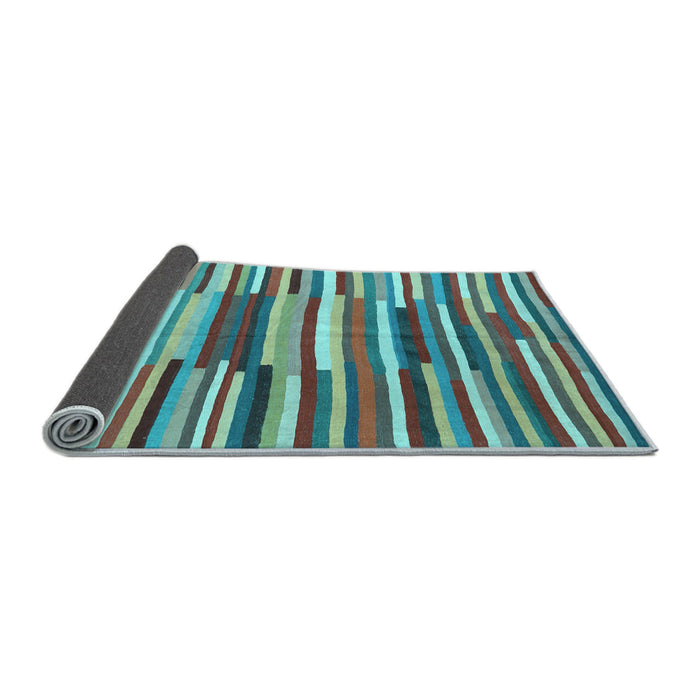 Sideview of Southwestern Light Blue Country Rug, con2191lblu