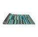 Sideview of Southwestern Light Blue Country Rug, con2191lblu