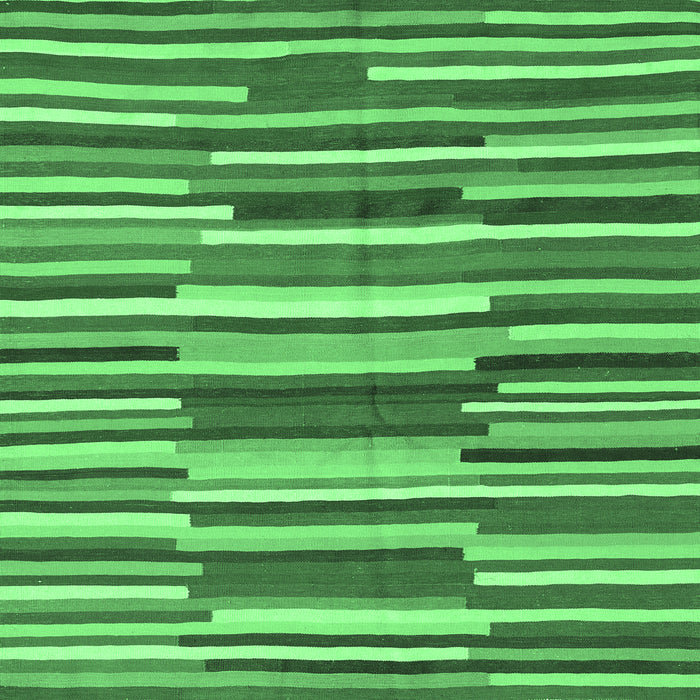 Square Southwestern Emerald Green Country Rug, con2191emgrn