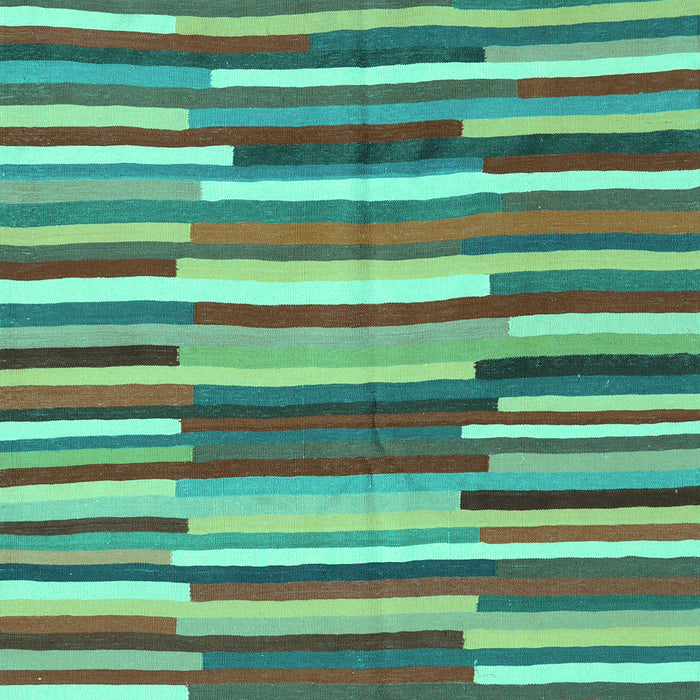 Machine Washable Southwestern Turquoise Country Area Rugs, wshcon2191turq