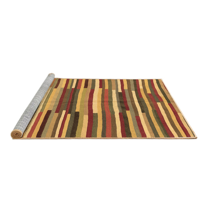 Sideview of Machine Washable Southwestern Brown Country Rug, wshcon2191brn