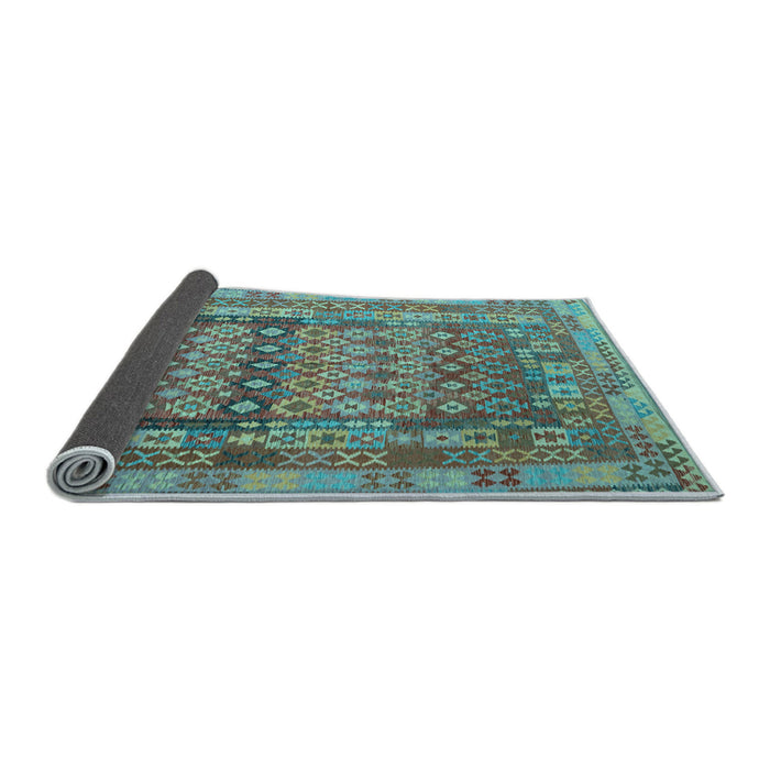 Sideview of Southwestern Light Blue Country Rug, con2192lblu