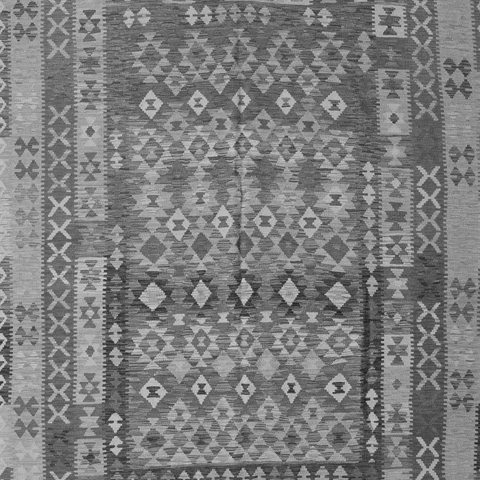 Serging Thickness of Machine Washable Southwestern Gray Country Rug, wshcon2192gry