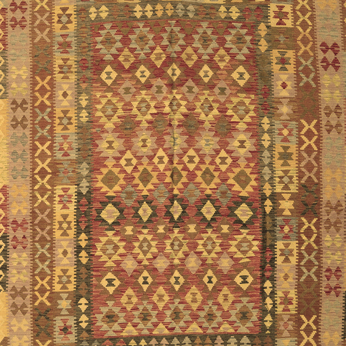 Machine Washable Southwestern Brown Country Rug, wshcon2192brn