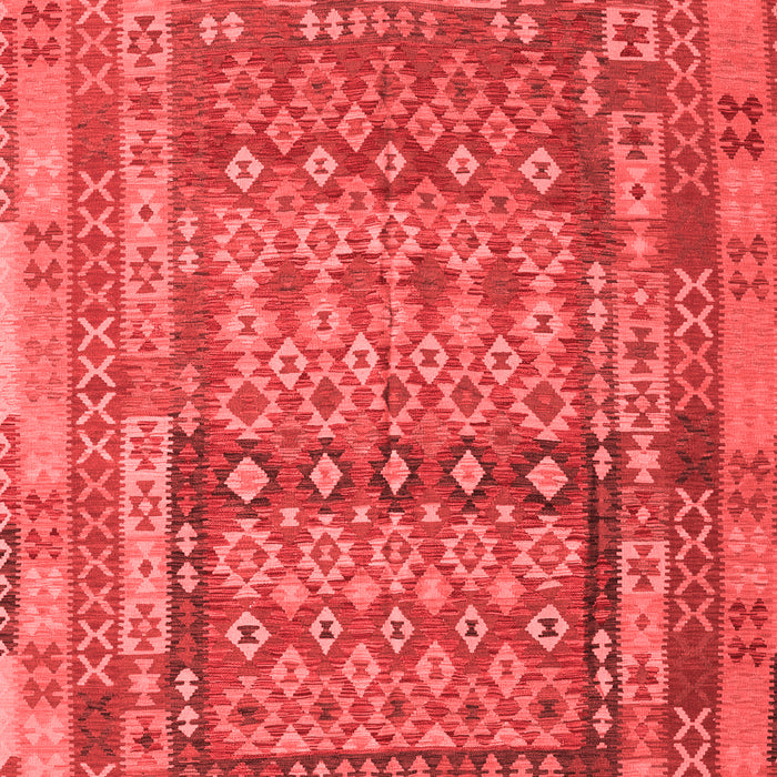 Machine Washable Southwestern Red Country Rug, wshcon2192red