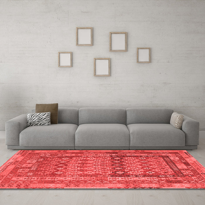 Country Red Washable Rugs