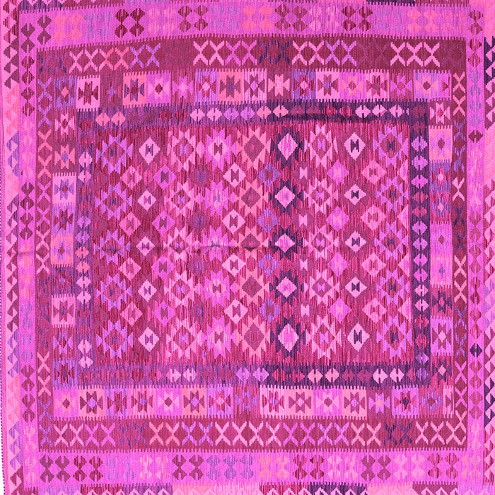 Square Machine Washable Southwestern Pink Country Rug, wshcon2192pnk