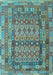 Southwestern Light Blue Country Rug, con2192lblu