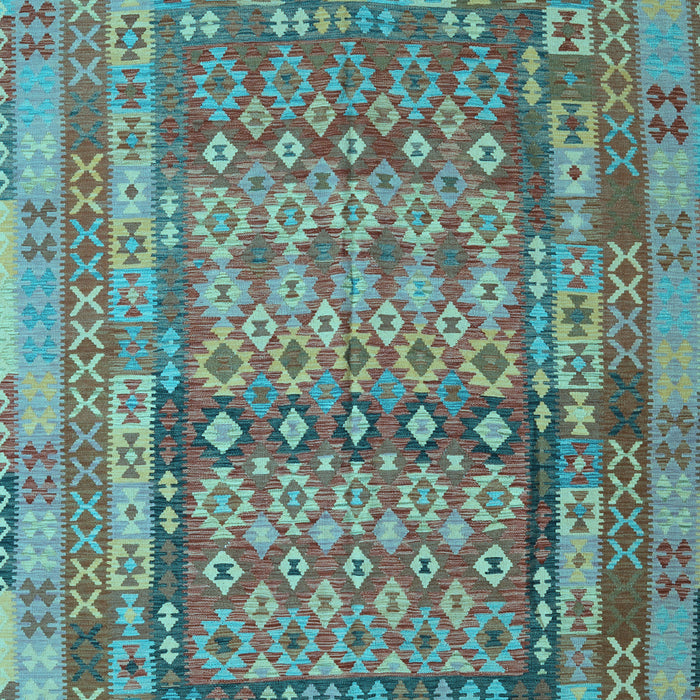 Southwestern Light Blue Country Rug, con2192lblu