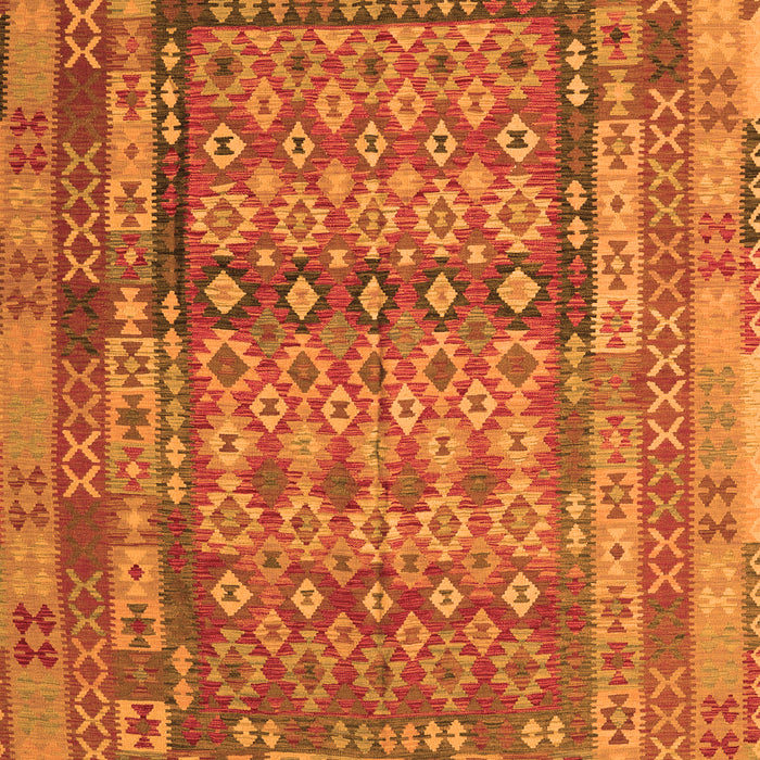 Serging Thickness of Machine Washable Southwestern Orange Country Area Rugs, wshcon2192org