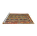 Serging Thickness of Machine Washable Contemporary Mahogany Brown Rug, wshcon2193