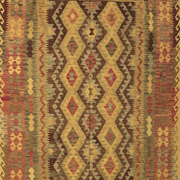 Machine Washable Southwestern Brown Country Rug, wshcon2193brn