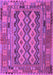 Machine Washable Southwestern Purple Country Area Rugs, wshcon2193pur