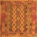 Serging Thickness of Southwestern Orange Country Rug, con2193org