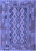 Southwestern Blue Country Rug, con2193blu