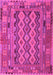 Machine Washable Southwestern Pink Country Rug, wshcon2193pnk