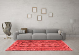 Country Red Washable Rugs