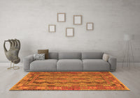 Machine Washable Southwestern Orange Country Rug, wshcon2193org