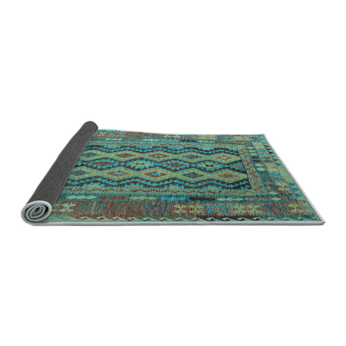 Sideview of Southwestern Light Blue Country Rug, con2193lblu